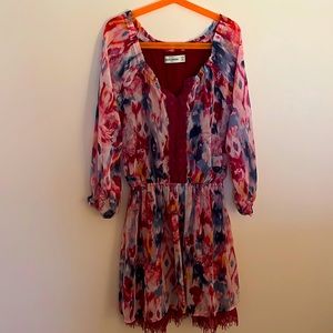 Pink with flowers dress